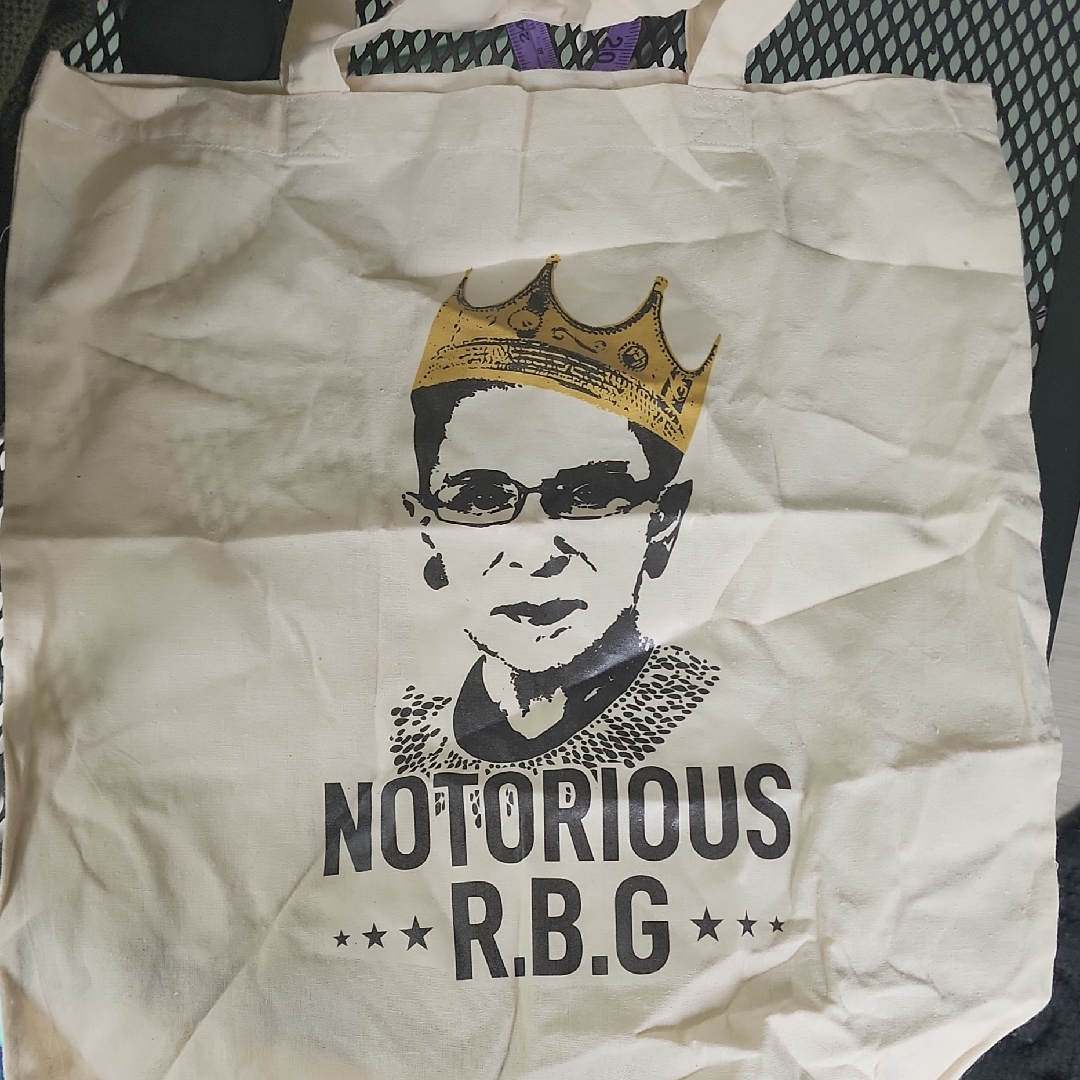 Notorious RBG Tote Bag With Gold Crown
